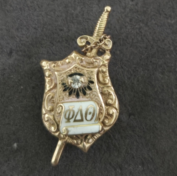 Phi Delta Theta Other - 10k Gold Phi Delta Theta Fraternity Jeweled Member Pin